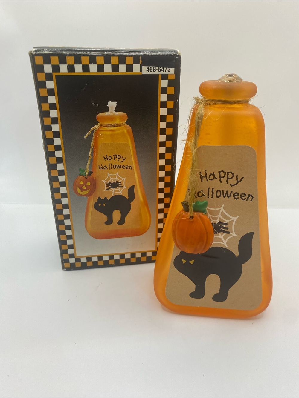 1999 Spooky Hollow Bottle Oil Lamp With Wick In Original Box Halloween